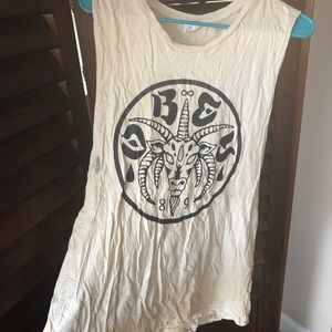 Distressed Obey Print Tank